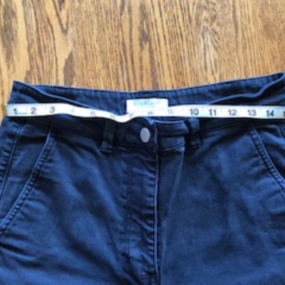 Everlane Original Wide Leg Cropped Pants Navy - Picture 4 of 6